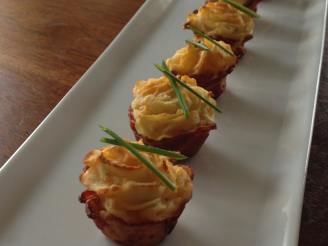 Bacon Wrapped Cheddar and Chive Duchess Potatoes #SP5