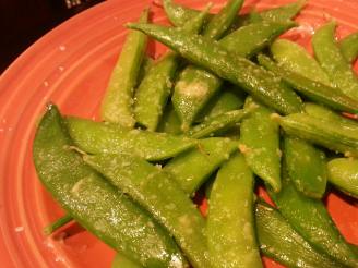 Steamed Sugar Snap Peas With Wasabi Butter
