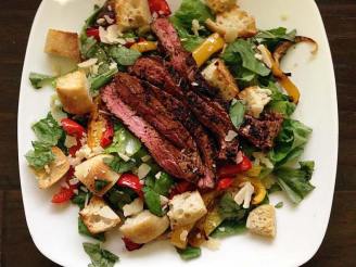 Chili Rubbed Steak and Roasted Pepper Salad