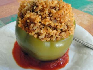 Beef and Quinoa Stuffed Bell Peppers