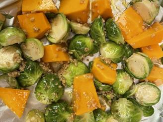 Roasted  Brussels Sprouts and Butternut Squash