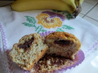Banana Bran Muffins With Lindt Chocolate Inside