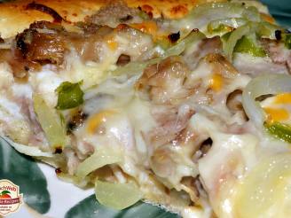 Savory Tomato-Free Pulled Pork Pizza With Caramelized Onions And