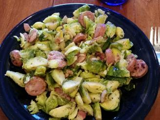 Ranch-Flavored Brussel Sprouts and Chicken Sausage