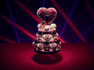 Stranger Things Red Velvet Valentine Cake
