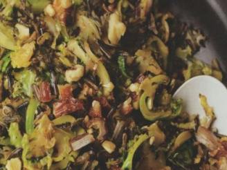 Wild Rice Brussels Sprouts and Smoked Gouda Salad