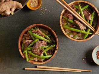 Ginger Beef and Green Beans