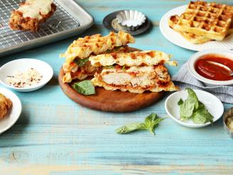 Chicken Parmesan Waffle Sandwich