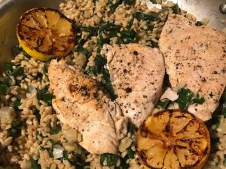 Turkey Cutlets With Barley and Swiss Chard