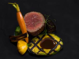 Buttered Beef Fillet With Grilled Avocado