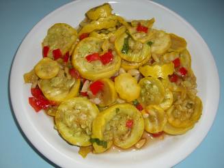 Roasted Red Bell Pepper Zucchini & Yellow Squash