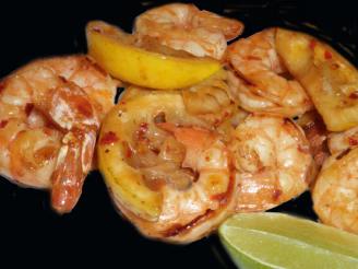 Grilled King Prawns With Lemon, Garlic And Chilli