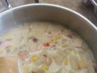 Chicken Corn Chowder with Roasted Red Peppers