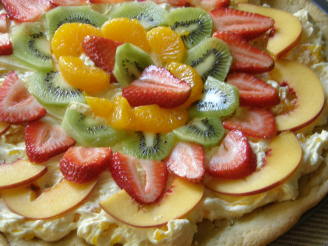Cheesecake and Fruit Dessert Pizza