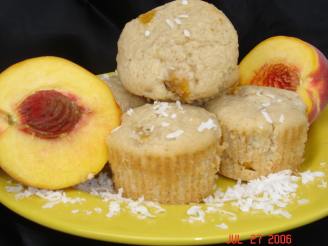 Coconut Peach Muffins
