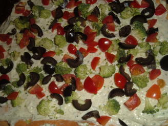 Fresh Vegetable Pizza Appetizer