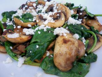 Sauteed Spinach With Mushrooms and Garlic