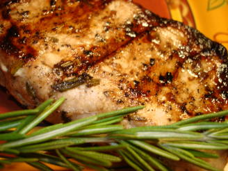 Grilled Rosemary Garlic Pork Chops