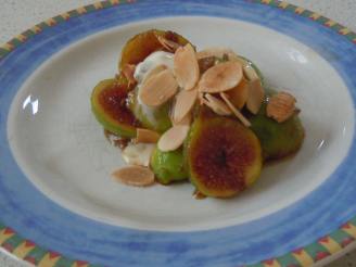 Sauteed Fresh Fig and Almond Dessert