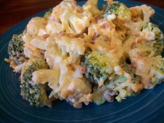 Cheesy Broccoli-Cauliflower Salad