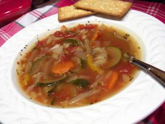 Slow-Cooked Harvest Vegetable and Rice Soup