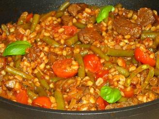 Lamb and Green Bean Stew With Spelt (farro)