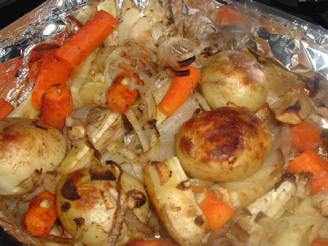 Balsamic-roasted Baby Potatoes & Carrots