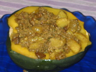Acorn Squash Stuffed with Curried Meat