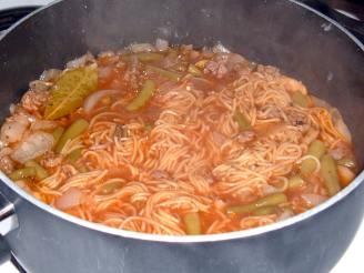 Beefy Spaghetti Soup