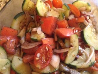 Easy Cucumber, Tomato and Onion Salad