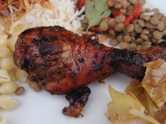 Grilled Chicken Legs With Pomegranate Molasses
