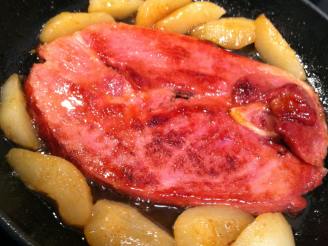 Ham Steak With Pear Topping