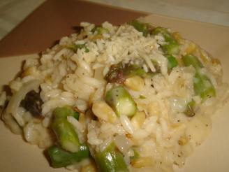 Asparagus Risotto With Pine Nuts