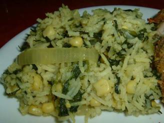 Corn & Spinach rice