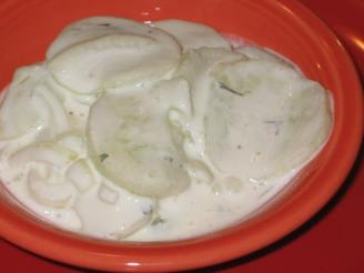 Cucumber and Onion in Sour Cream