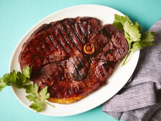 Molasses-Glazed Ham Steak