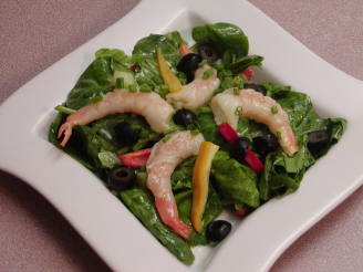 Shrimp & Spinach Salad with Vinaigrette