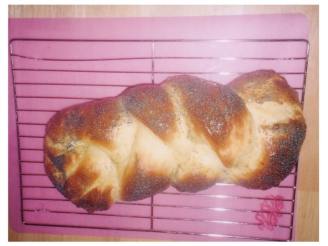 Three-Stranded Braided Challah Bread