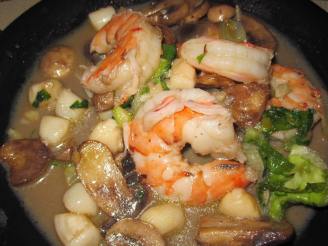Scallops and Shrimp With Mushrooms