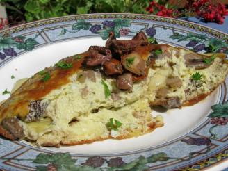 Souffle Omelet With Brie Mushrooms and Onions