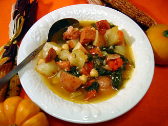 Linguica, Kale, and Potato Soup
