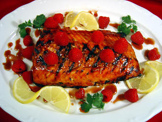 Mean Chef's Grilled Salmon With Red Currant Glaze