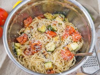 Grilled Summer Squash and Tomatoes With Angel Hair Pasta