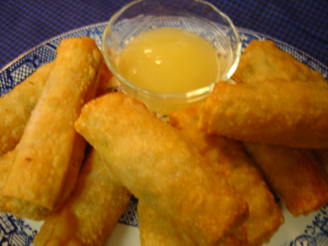 Savory Chicken Egg Rolls  With Sweet and Sour Sauce