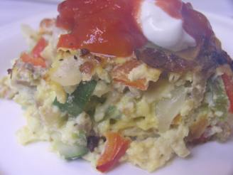 Hot Sausage and Vegetable Breakfast Casserole