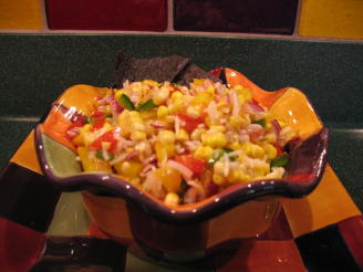 Corn & Veggie Salad with Spicy Lime Dressing