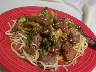 Spicy Linguine, Beef and Broccoli