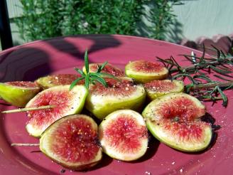 Grilled Fresh Figs on Rosemary Skewers
