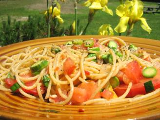 Spaghetti With Uncooked Tomato Sauce Southwestern Style