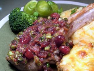 Pork Chops With Cranberry-thyme Sauce